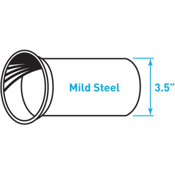 Truck Exhaust 20º Plain Lipped Flange, Mild Steel - 3.5" Diameter